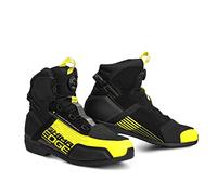 SHIMA EDGE VENTED Botas Moto Hombre Cuero Ventilada Zapatillas ATOP Verano Calzado Motorista Baja Adventure Cremallera Lateral Protección Tobillo Motocicleta Trail (Masculinos, Ventilado, Fluo, 41)
