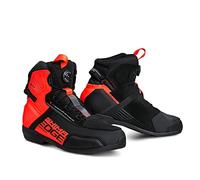 SHIMA EDGE VENTED Botas Moto Hombre Cuero Ventilada Zapatillas ATOP Verano Calzado Motorista Baja Adventure Cremallera Lateral Protección Tobillo Motocicleta Trail (Masculinos, Ventilado, Rojo, 42)