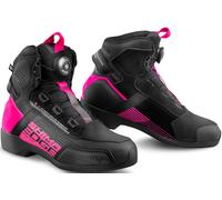 SHIMA EDGE VENTED Zapatos de moto para mujer, de piel, con ventilación, protectores de cuero, suela antideslizante, soporte para el tobillo, cremallera lateral, botas de motorista (mujeres,