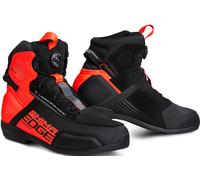 Shima Edge Vented Botas Moto Hombre Cuero Ventilada Zapatillas ATOP Verano Calzado Motorista Baja Adventure Cremallera Lateral Protección Tobillo Motocicleta Trail (Masculinos, Ventilado, Rojo, 43)
