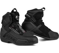 SHIMA EDGE VENTED Botas Moto Hombre Cuero Ventilada Zapatillas ATOP Verano Calzado Motorista Baja Adventure Cremallera Lateral Protección Tobillo Motocicleta Trail (Masculinos, Ventilado, Negro, 42)