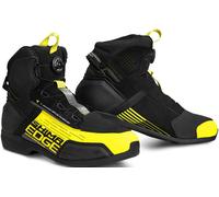 SHIMA Edge Zapatos de moto impermeables, negro/amarillo, Talla 42