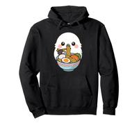 Shima Enaga Bird Eating Ramen Fideos Kawaii Lindo Divertido Sudadera con Capucha