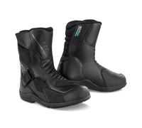 SHIMA Fusion WP Botas Moto Mujer Cuero Impermeable Zapatos Todo El Año Calzado Motorista Baja Adventure Velcro Protección Tobillo Motocicleta Trail (Femenino, Negro, 37)