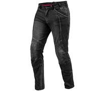 SHIMA GHOST BLACK, Jeans de motocicleta para hombres de Kevlar blindado con protectores (Negro, 36)