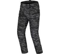 SHIMA Giro 3.0 Pantalones textiles de moto, negro/camuflaje, Talla 36/32