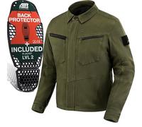 SHIMA Giro Jacket Chaqueta Moto Hombre AirForce Protector Espalda Cazadora Motociclista Chaquetas Protecciones Stretch Verano Moto Armadura Cazadoras Urbano Motocicletas (Masculinos, Khaki, 4XL)