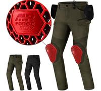 SHIMA Giro 3.0 Pantalones textiles de moto, verde, tamaño 32 34 para Hombres