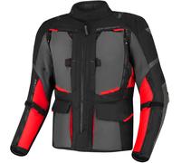 SHIMA Hero 2.0 chaqueta textil impermeable para motocicletas, negro/rojo, Talla S