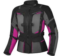 SHIMA Hero 2.0 impermeable Chaqueta textil de motocicleta para mujer, negro/fucsia, Talla S