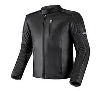 SHIMA HUNTER Chaqueta Moto Hombre | Cazadora moto hombre de cuero vintage ventilado con CE espalda, hombros, codos protecciones, reforzado costuras dobles (Model 2022, Negro, L)
