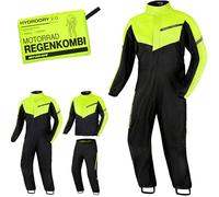 SHIMA HydroDry 2.0 Traje de lluvia de motocicleta de una pieza, negro-amarillo, tamaño 4XL para Hombres