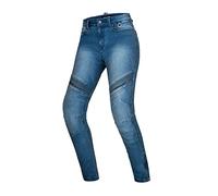 Shima Jess Blue, Moderno Duralid Femenino Jeans de Motocicleta con Protectores (Azul, 26 Largo)
