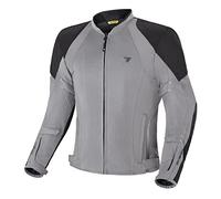 SHIMA JET Paneles MESH Transpirables, Membrana Impermeable y Extraíble, Protector de Espalda de Nivel 2 Incluido, Ajustes Avanzados (Hombre, Chaqueta, Gris, S)