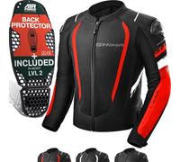 SHIMA MESH PRO Chaqueta Moto Hombre AIRFORCE Protector Espalda Cazadora Motociclista Chaquetas Protecciones Verano Moto Armadura Cazadoras Trail Motocicletas Ventilado (Masculinos, Rojo, L)