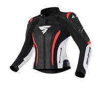 SHIMA Miura 2.0 Chaqueta de moto - Piel, mujer, chaqueta deportiva con protectores de espalda, codos y hombros, piel perforada, para traje de 2 piezas (38, Rojo Fluo)