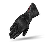 SHIMA MIURA Guantes Moto Mujer Cuero Homologados Largo Motos Guante Ventilado Certificatos Con Protección Motorista Protecciones Ventilación Verano Racing (Mujer, Negro, S)