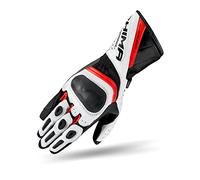 SHIMA MIURA Guantes Moto Mujer Cuero Homologados Largo Motos Guante Ventilado Certificatos Con Protección Motorista Protecciones Ventilación Verano Racing (Mujer, Rojo Flúo, XS)