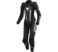 SHIMA Miura RS Traje de cuero de motocicleta de una pieza para mujer, Negro/Blanco, Talla 36