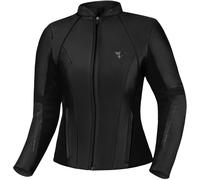 SHIMA MONACO 2.0 Chaqueta Moto Mujere - Cazadora Moto Mujere Vintage de Cuero Ventilado con Protecciones CE Espalda, Hombros, Codos (Negro, M)