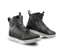 SHIMA REBEL 2.0 Botas Moto Hombre Cuero Ventilada Zapatillas Verano Calzado Motorista Baja Adventure Cremallera Lateral Protección Tobillo Motocicleta Trail (Masculinos, Ventilado Gris, 47)