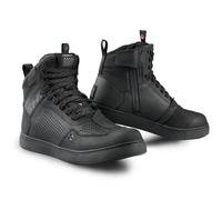 SHIMA REBEL 2.0 Botas Moto Mujer Cuero Impermeable Zapatillas Verano Calzado Motorista Baja Adventure Cremallera Lateral Protección Tobillo Motocicleta Trail (Femenino, Impermeable Negro, 37)