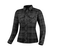 SHIMA RENEGADE LADY 2 Camisa Moto Mujere - Chaqueta Moto de Algodóncon con FiberQL - Aramida y capa de refrigeración, protectores CE, cremallera y cierre (Negro, M)