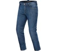 SHIMA Ridge Jeans Moto Hombre Protectores GFLEXX Homologado Cordura Ajustado Textile Vaqueros Urbano Pantalón Protección de Rodilla Ventilado Elástico Ropa de Verano (Masculinos, Azul, 40/32)