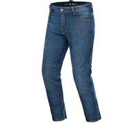 SHIMA Ridge Jeans Moto Hombre Protectores GFLEXX Homologado Cordura Ajustado Textile Vaqueros Urbano Pantalón Protección de Rodilla Ventilado Elástico Ropa de Verano (Masculinos, Azul, 36/32)