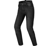 SHIMA Ridge Jeans Moto Mujer Protectores GFLEXX Homologado Cordura Ajustado Textile Vaqueros Urbano Pantalón Protección de Rodilla Ventilado Elástico Ropa de Verano (Femenino, Negro, 30/30)
