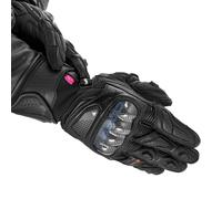SHIMA RS-3 Guantes de moto para mujer, negro, Talla S