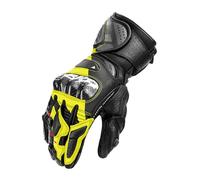 SHIMA RS-3 Guantes Moto Hombre Cuero Homologados Largo Verano Motos Guante Ventilado Certificatos Con Protección Motorista Racing Protecciones Ventilación Verão (Masculinos, Fluo, S)