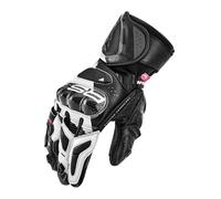 SHIMA RS-3 Guantes Moto Mujer Cuero Homologados Largo Verano Motos Guante Ventilado Certificatos Con Protección Motorista Racing Protecciones Ventilación Verão (Femenino, Blanco, S)