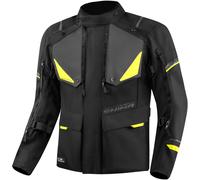 SHIMA Runner Chaqueta textil de moto impermeable, negro/amarillo, Talla S