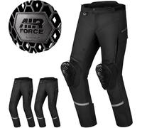 SHIMA Runner Pantalon Moto Hombre Protectores Airforce Homologado Ajustado Traje de Moto Urbano Pantalón Protección de Rodilla Ventilado Elástico Verano (Masculinos, Negro, 4XL)