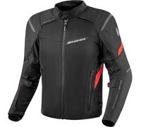 SHIMA Rush 2.0 chaqueta textil impermeable para motocicletas, negro-rojo, tamaño 3XL para Hombres