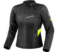 SHIMA Rush 2.0 impermeable Chaqueta textil de motocicleta para mujer, negro/amarillo, Talla S