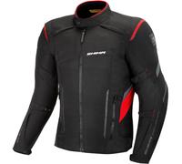 SHIMA Rush chaqueta textil impermeable para motocicletas, negro-rojo, tamaño 4XL para Hombres