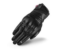 SHIMA Rush Gloves Guantes Moto Hombre Cuero Homologados Corto Verano Motos Guante Ventilado Certificatos con Protección Motorista Racing Protecciones Ventilación Verão (Femenino, Mujer/Negro, L)