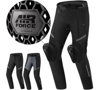SHIMA RUSH Pantalon Moto Hombre Protectores AIRFORCE Homologado Ajustado Traje de Moto Urbano Pantalón Protección de Rodilla Ventilado Elástico Verano (Masculinos, Pantalones Regular, Negro, XL)