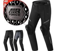 SHIMA RUSH Pantalon Moto Mujer Protectores AIRFORCE Homologado Ajustado Traje de Moto Urbano Pantalón Protección de Rodilla Ventilado Elástico Verano (Femenino, Pantalones Regular, Negro, S)
