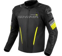 SHIMA Solid 2.0 chaqueta textil impermeable para motocicletas, negro/amarillo, Talla XXL
