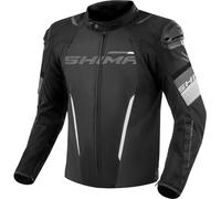 SHIMA Solid 2.0 chaqueta textil impermeable para motocicletas, Negro/Blanco, Talla L