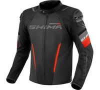 SHIMA Solid 2.0 chaqueta textil impermeable para motocicletas, negro/rojo, Talla 3XL