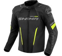 SHIMA Solid 2.0 Vented chaqueta textil impermeable para motocicletas, negro/amarillo, Talla 3XL