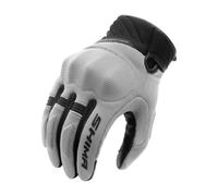 SHIMA SONIC Guantes Moto Hombre Textile Cuero Homologados Corto Verano Motos Guante Ventilado Certificatos Touchscreen Motorista Ciudad Protecciones Ventilación Verão (Masculino, Gris, XL)