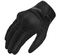 SHIMA SONIC Guantes Moto Mujer Textile Cuero Homologados Corto Verano Motos Guante Ventilado Certificatos Touchscreen Motorista Ciudad Protecciones Ventilación Verão (Femenino, Negro, S)