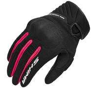 SHIMA SONIC Guantes Moto Mujer Textile Cuero Homologados Corto Verano Motos Guante Ventilado Certificatos Touchscreen Motorista Ciudad Protecciones Ventilación Verão (Femenino, Rosa, XS)