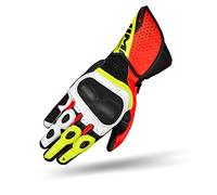 SHIMA ST-3 Guantes Moto Hombre Cuero Homologados Largo Motos Guante Ventilado Certificatos con Protección Motorista Protecciones Ventilación Verano Racing(Hombre, Fluo, M)