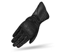 SHIMA ST-3 Guantes Moto Hombre Cuero Homologados Largo Motos Guante Ventilado Certificatos Con Protección Motorista Protecciones Ventilación Verano Racing(Hombre, Negro, L)